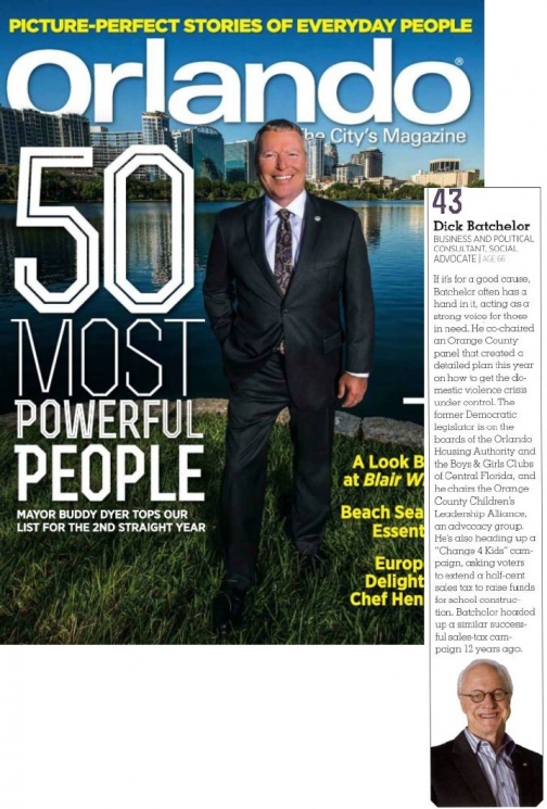 Dick Batchelor makes Orlando Magazine’s 2014 List of 50 Most Powerful People